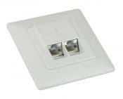 InLine� Cat.6 Anschlu�dose, UP 2x RJ45 Buchse,...