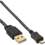 InLine� Micro-USB 2.0 Flachkabel, USB-A Stecker an...