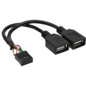 InLine� USB 2.0 Adapterkabel, 2x Buchse A auf...