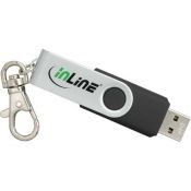 InLine� USB 2.0 Speicherstick 32GB, schwarz mit...