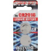 Maxell Batterie Lithium Knopfzelle Typ CR 2016, 2er Blister