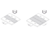 Erweiterungsplatten-Set für HANSA Schwenkarm, lichtgrau