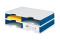 Ablagesysteme styrodoc duo Grundeinheit 4 Fächer Standard blau/grau