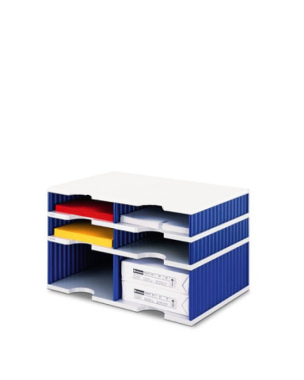 Ablage Ablagesystem styrodoc duo 6 Sortier Fächer Kombi blau