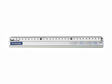 Schneidlineal Länge 30cm Schneidlineal Lineal eloxiert Alu rutschfest