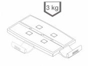 Schwenkarm Tele-Rail 5024, Tragplatte 18,5x26, schwarz / aluminium eloxiert