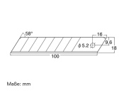 NT-Ersatzklingen BL-300 18 mm für NT Cutter eL 500 - 6 Stück