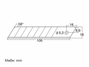 Cuttermesser Klingen BL 150P für NT-Cutter L 500 GR - 6 Stück