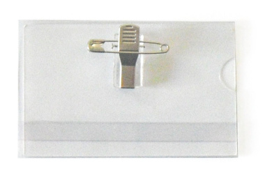 Namenschilder 50Stk. ca.90x55 mm Taschen Clip Sicherheitsn. transparent