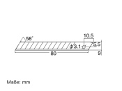 Cuttermesser Klingen BA 170 für HANSA NT Cutter S 202 P - 10 Stück