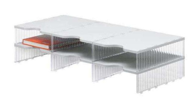 Sortiersysteme styrobig styropost Aufbaueinheit Trio-Tower, 3Bx3H, 6 Fächer