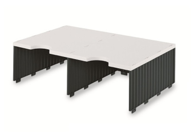 Erweiterungset für styrodoc duo Aufbaueinheit JUMBO mit 2 Fächer grau-schwarz