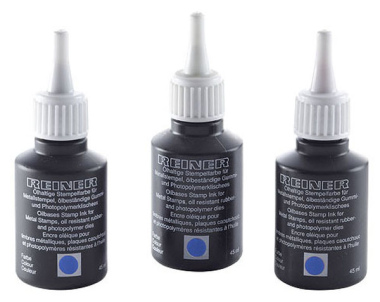 Metallstempelfarbe Reiner Stempel R332 ölhaltig blau 45 ml 3 Stück