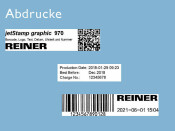 Kennzeichnungsstempel MHD Reiner jetStamp 970 mit Tinte P3-S-BK mit Koffer