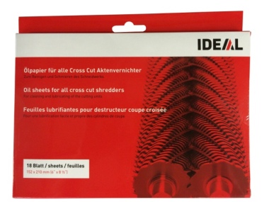 Aktenvernichter Schneide und Reinigungs Ölpapier - 18 Blatt