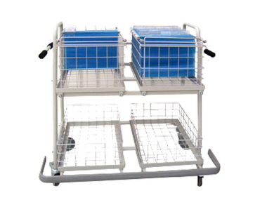 Kommissionierwagen Akten Doppelkorbwagen 2 Körbe