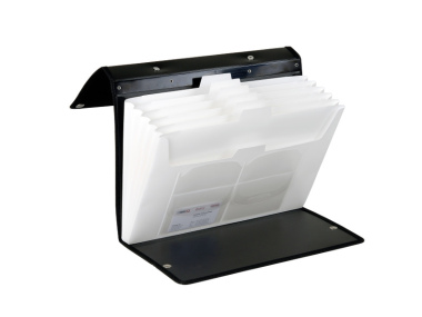 Fächermappe 3 Way Flip File Präsentationsmappe schwarz weiss