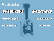Numeroteur Modell C1 (Zs 7 | Zg 3,5) Schriftart: Arabisch | Stempelfarbe: blau