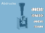 Numeroteur Modell CK (Zs 6 | Zg 5,5) Schriftart: Block | Stempelfarbe: blau