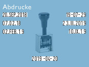 Datumstempel Modell D28 (Zg 4) Datum-Art: Ziffern | Stempelfarbe: blau