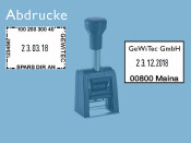 Datumstempel Modell D280 mit Textplatte (Zg 4) Stempelfarbe: schwarz