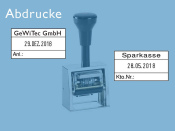 Datumstempel Modell D41 mit Textplatte (Zg 4) Datum-Art: Ziffern | Stempelfarbe: schwarz