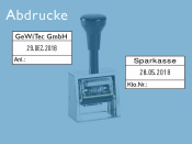Datumstempel Modell D41 mit Textplatte (Zg 4) Datum-Art: Ziffern | Stempelfarbe: grün