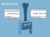 Datumstempel Modell D53Z mit Textplatte und Stunden-Rad (Zg 4) Stempelfarbe: grün