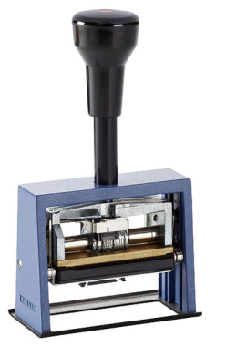 Datumstempel Modell D65 mit Textplatte (Zg 4) Datum-Art: gek. Monatsname | Stempelfarbe: schwarz