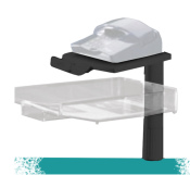 Schwenkarm 5021 schwarz, mit transparenter Ablageschale