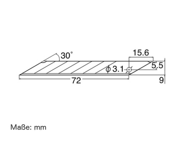 Ersatzklingen BAD 21P 18 mm 30° für NT Cutter AD2 P - 10 Stück
