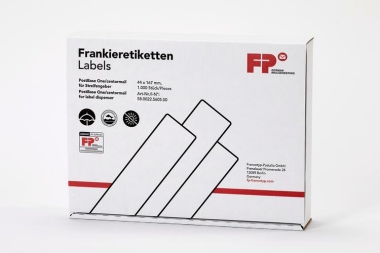 Frankieretiketten 2.000 Stück für PostBase one Streifengeber  44x167 mm weiss