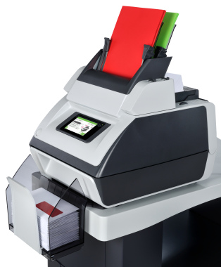 Kuvertiermaschine 2 Dokumentenstationen - Personalabteilung - Lohn-/ Gehaltsabrechnungen - Neuwertiges Ausstellungsgerät