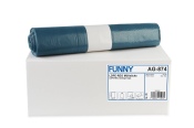 LDPE-Regenerat Müllsäcke, blau,