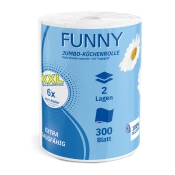 Jumbo-Küchenrolle 2-lagig, 300 Blatt