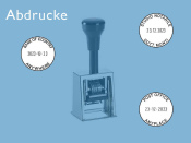 Datumstempel Modell D28c mit runder Textplatte (Zg 3)
