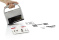 Stempelabdruck auf Karton Barcode QR-Code Grafik
