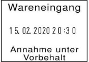 Eingangsstempel ChronoDater 925 mit  Datum, Uhrzeit und...