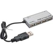 Mini USB 2.0 4-Port Hub silber