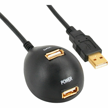 USB 2.0 Verlängerung mit Magnet Standfuss und vergoldeten Kontakten